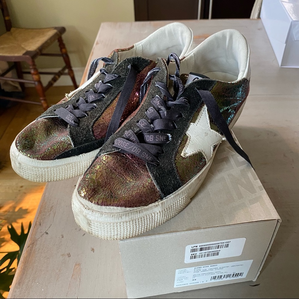 Golden Goose Metallic Sneakers Barely Worn US9